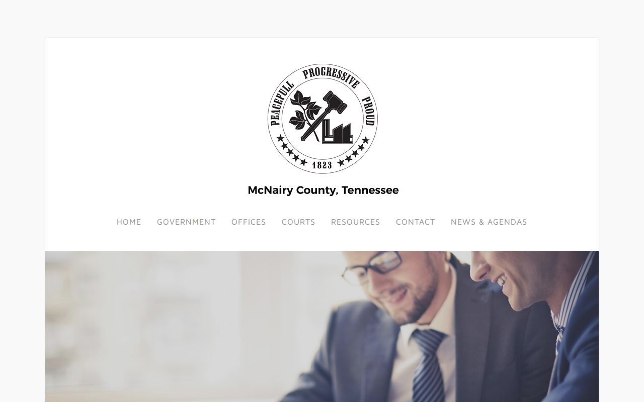 McNairy County warrant records reference, Government Annex and County Clerk page
