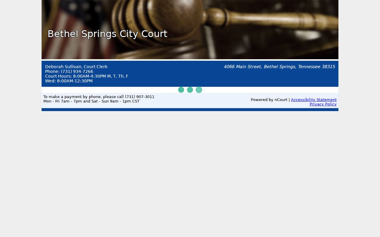 Bethel Springs linked city citation portal